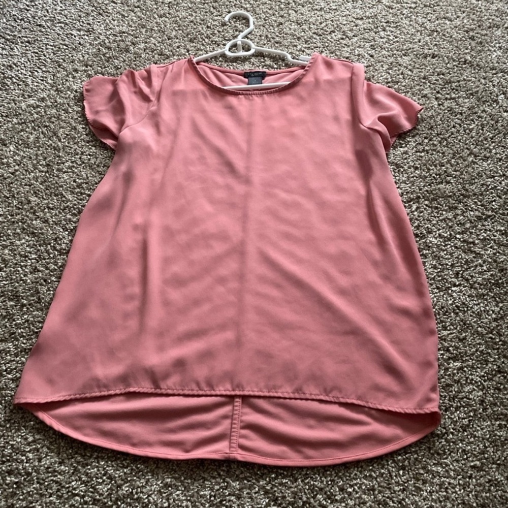 Pink Short Sleeve Blouse